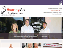 Tablet Screenshot of hearingaidsystems.net